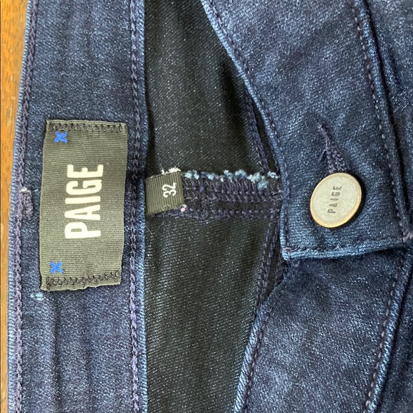 PAIGE Hoxton Ankle Stretch Blue Skinny Jeans 32 Dark Faded Blue - Picture 6 of 11